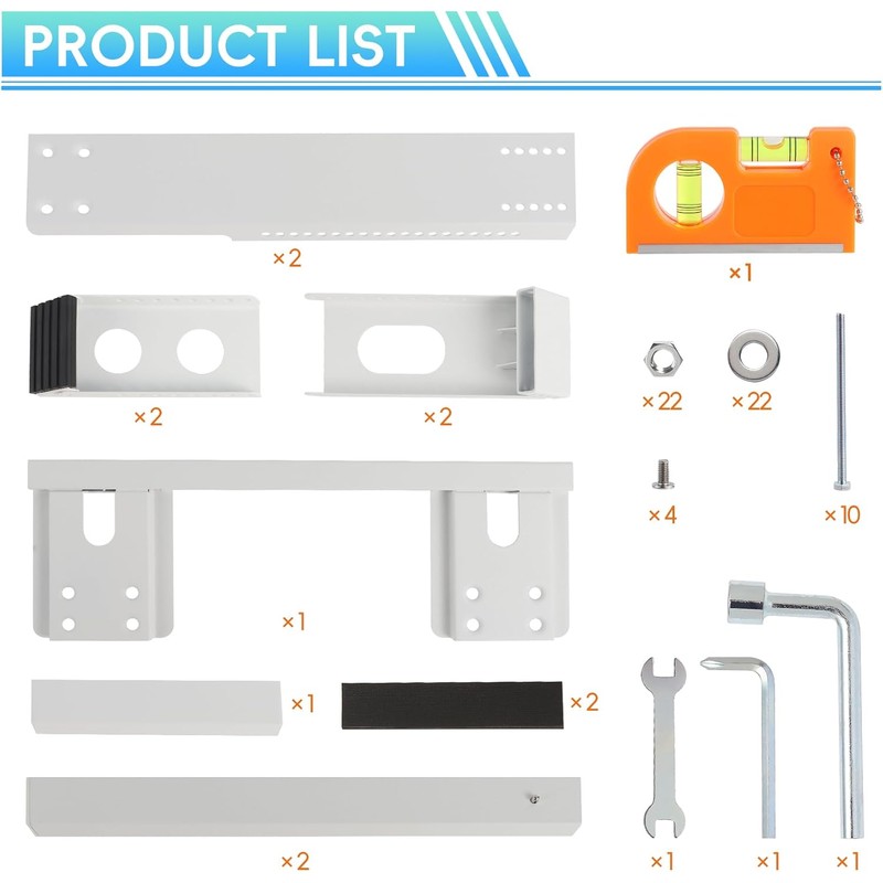 No-Drill Window AC Bracket, Heavy Duty Adjustable Air Conditioner Support