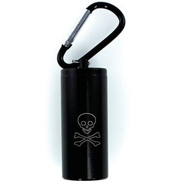 Pocket Ashtray Round Black, Death skull