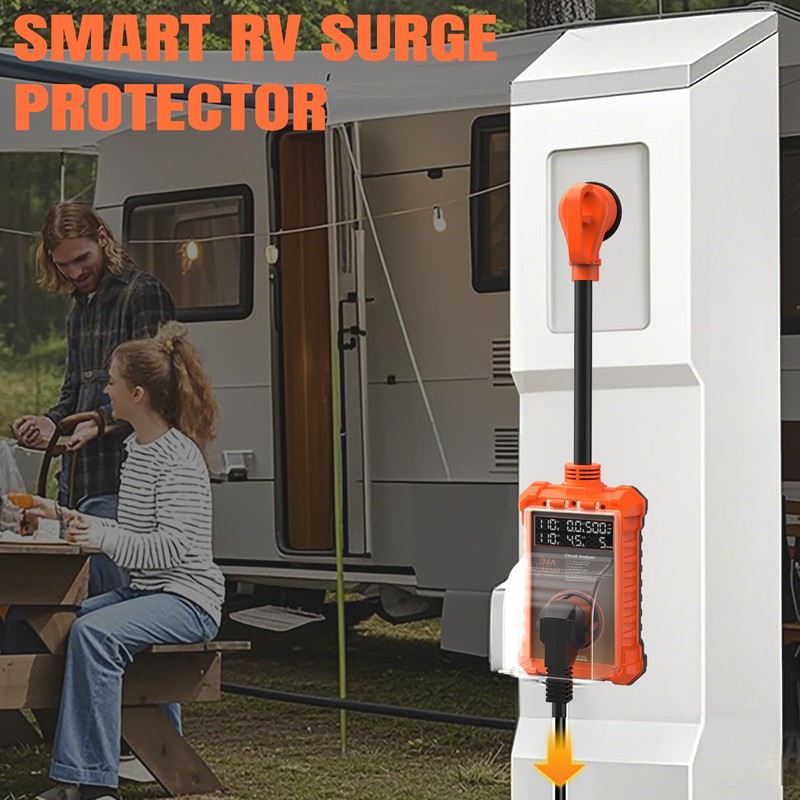 50 Amp RV Surge Protector 16,000J with Smart LED Display