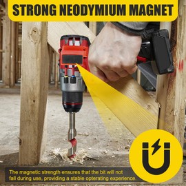 Magnetic Bit Holder for Milwaukee M12 Impact Driver and Drill, Bit Holder for Milwaukee M12 GEN2, Red