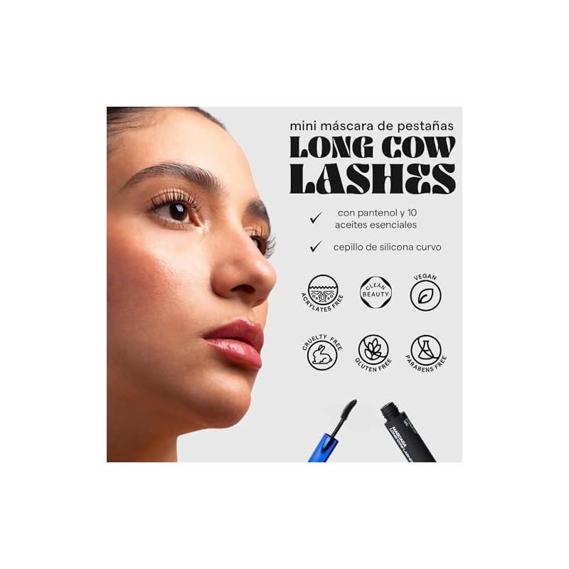 Sarelly MINI MÁSCARA WATERPROOF LONG COW LASHES black MINI MÁSCARA