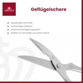 Gerlach Poultry Shears Meat Scissors Bone Scissors Bone Meat Cutting