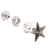 Small Star Button Snap Set Antique Brass 3/4" 1265-91
