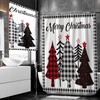 2 Pcs Christmas Shower Curtain Set 72 x 72 Inch