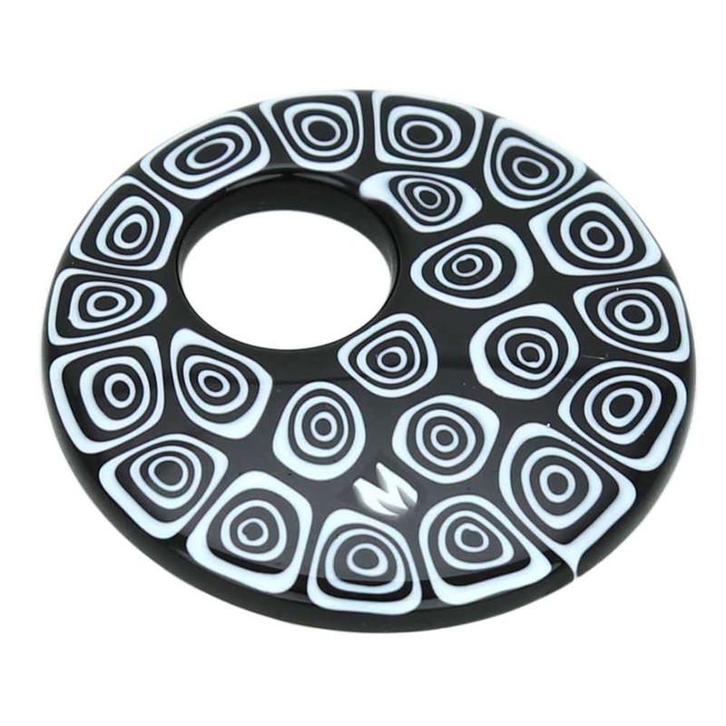 GlassOfVenice Women's Medium Round Pendant - Black And White