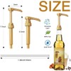 10 Pcs Gold Coffee Syrup Pump, Compatible with 25.4 Oz/750ml