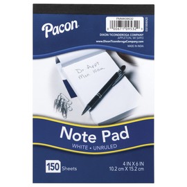 Pacon MMK09532 Convenient Note Pad, White