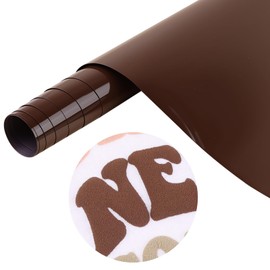 Tintnut Braun Puff Vinyl Heat Transfer - 10 Inches x 6 ft 3D Brown Derby Puff HTV Roll Heat Transfer Vinyl Foaming Colourful Puffy Iron on Vinyl