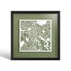 O3 DESIGN STUDIO Rome Paper Cut Map framed, White map,