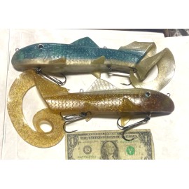 Castaic 2 ct. GIANT soft plastic jerkbaits Swimbaits Castaic musky pike lures Muskie