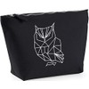 Hippowarehouse Geometric Owl printed make up cosmetic wash bag 18x19x9cm