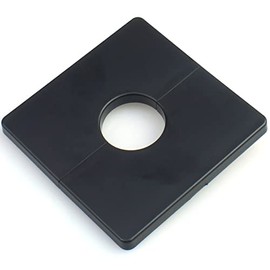 FDXGYH 2 Pcs 2.0 Inch ABS Wall Split Flange Self-Adhesive Tape Square Escutcheon Plate Cover for Water Pipe Faucet Decoration Accessories