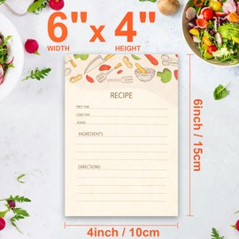 Toplive Set of 50 Recipe Cards, Mason Jar Recipe Cards Double Sided 4in x 6in, Blank Recipe Cards Thick Cardstock for Bridal Showers Wedding Housewarming Christmas Gifts (Brown)