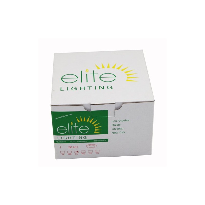 Elite Lighting B1402 4" Low Voltage Trims White Chrome Reflector