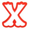 Curly Letter X Cookie Cutter 4 Inch - Hand Made