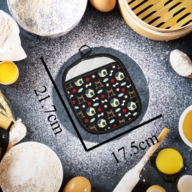 LEVLO Funny French Bulldog Lovers Gifts French Bulldog Dog Toy French Bulldog House Pot Holder French Bulldog Veterinary Mom Oven Mitt (French Bulldog)