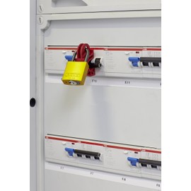 ABUS Yellow 72/30 Lockout Tagout Safety Padlock w/ 1" Shackle, 3 Pack, Keyed Alike, 3 Padlocks with 6 Keys