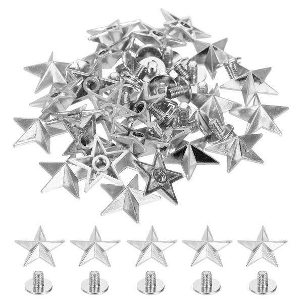 PATIKIL 20.5mm Star Rivets, 25 Sets Leather Rivets Studs Rivets