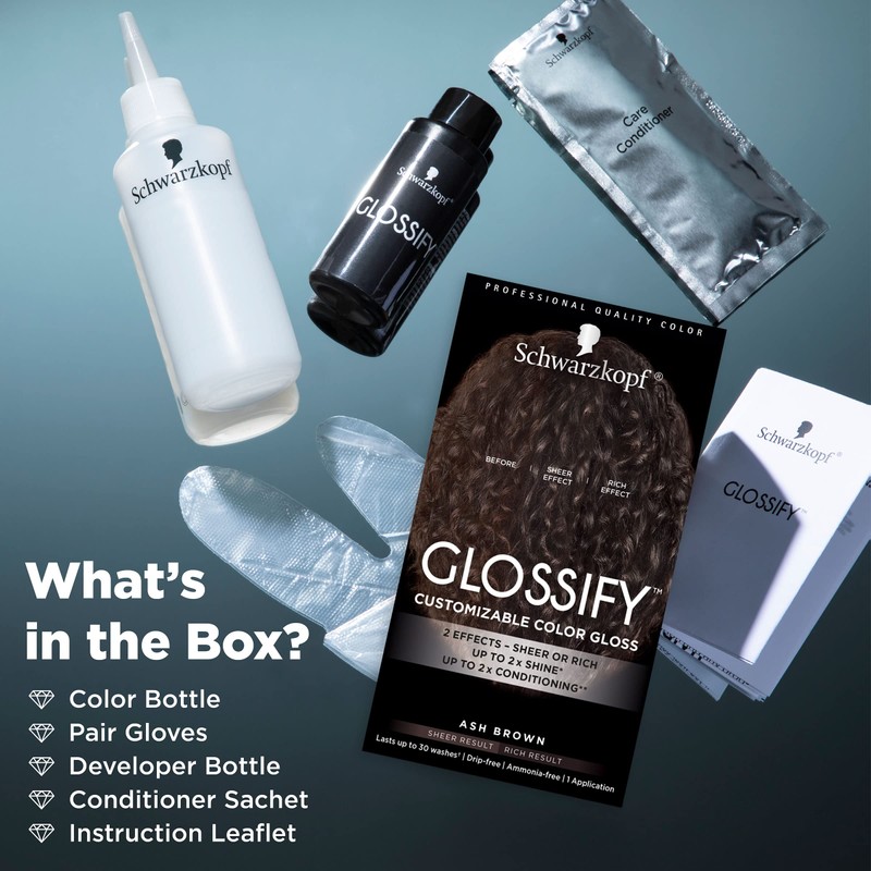 Schwarzkopf Glossify Customizable Color Gloss, Ash Brown