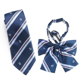 YFFSFDC Ribbon for School Uniforms, Necktie, Accessories, DK JK, School Ribbon, Junior High School Students, Senior High School Students, Boys, Girls, Multicolored, navy
