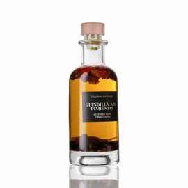 Llagrimes del Canigo. Extra Virgin Olive Oil with Chili, Garlic and Peppers. 250ml (8.45oz).