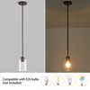 KLSS Oil Rubbed Bronze Pendant Lights Kitchen Island - Clear