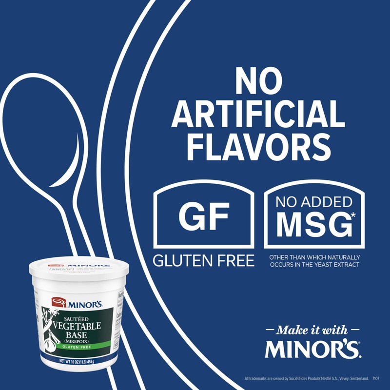 Minor's Sauteed Vegetable Base, Vegetarian, Great for Soup Broth and