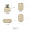 ZCCZ - Beige Bathroom Accessories Set 4 Pcs - Toothbrush