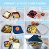 F.Y.Dreams 3 Pack 304 Stainless Steel Sandwich Containers With Silicone