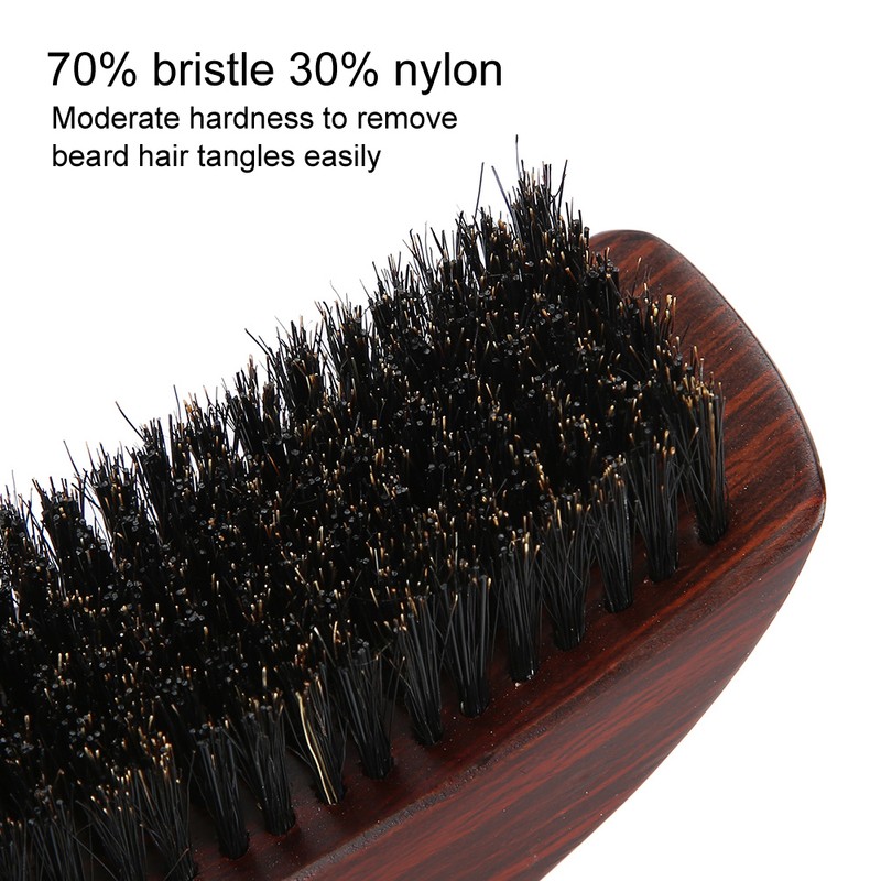 Men Beard Brush Anti Frizz Oil Head Bristle Face Massage