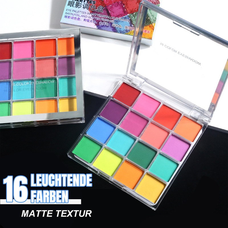 EONFAVE Eyeshadow Palette, 16 Colours, Highly Pigmented Eyeshadow Palette, Glitter