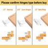 3/8 Inch Inset Cabinet Hinges White, 50 Pack (25 Pairs)