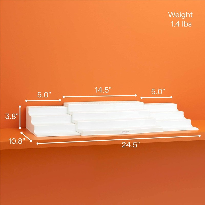 YouCopia ShelfSteps Organizer, erweiterbar, Rot