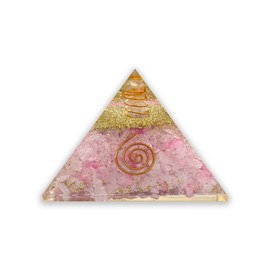 LAMARE - Orgonite pyramid (rose quartz, 3 inches (76 mm))