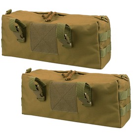 JETEDC Molle Bag, Survival Game Bag, Backpack, Survival Game, Fishing, Accessory, Work, Pack of 2, Black, yelow, 35.5cm×15cm×11cm