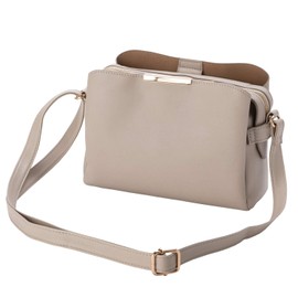 Cross Marberry R24 Mini Shoulder Bag with Zipper Pochette Multiple Storage Pockets Adult Simple, R24 Light Gray