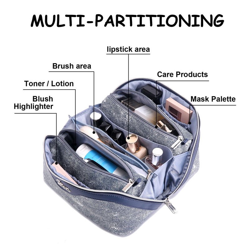 BOYATU Travel Makeup Bag Cosmetic Bags for Women: 3 Sets