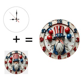 10-Inch Custom Wooden Clock for a Carpenter with Tool Silhouettessheet size: 25*25cm/9.843*9.843inch, color: White