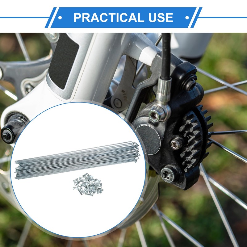 VekAuto 36 Pcs 14G J Bend Bicycle Spokes, 290mm Universal