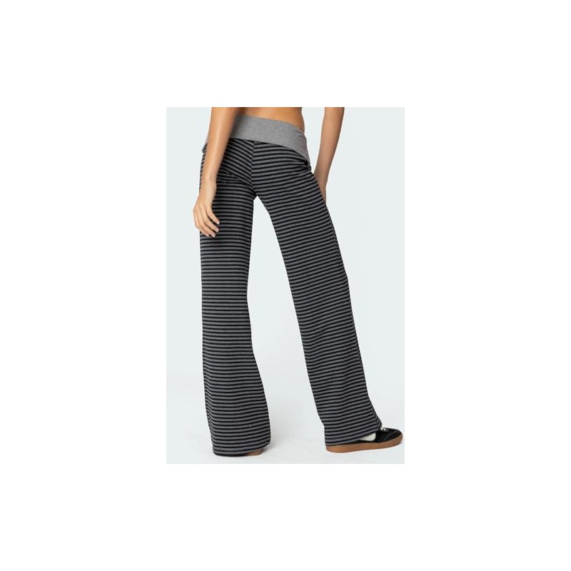 NZNDSHD Fold Over Yoga Pants for Women Low Rise Straight