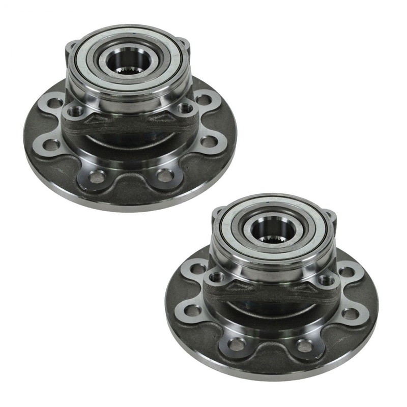 TRQ 2 Piece Front Wheel Bearing & Hub Assembly Set