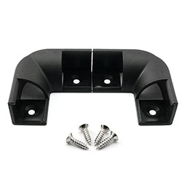 heyous 12pcs L Shape Seamless Corner Connection Extension Connectors Black Plastic 90 Degrees Corner Connectors with 24 Pieces Screws for V-Shape Aluminum Channels