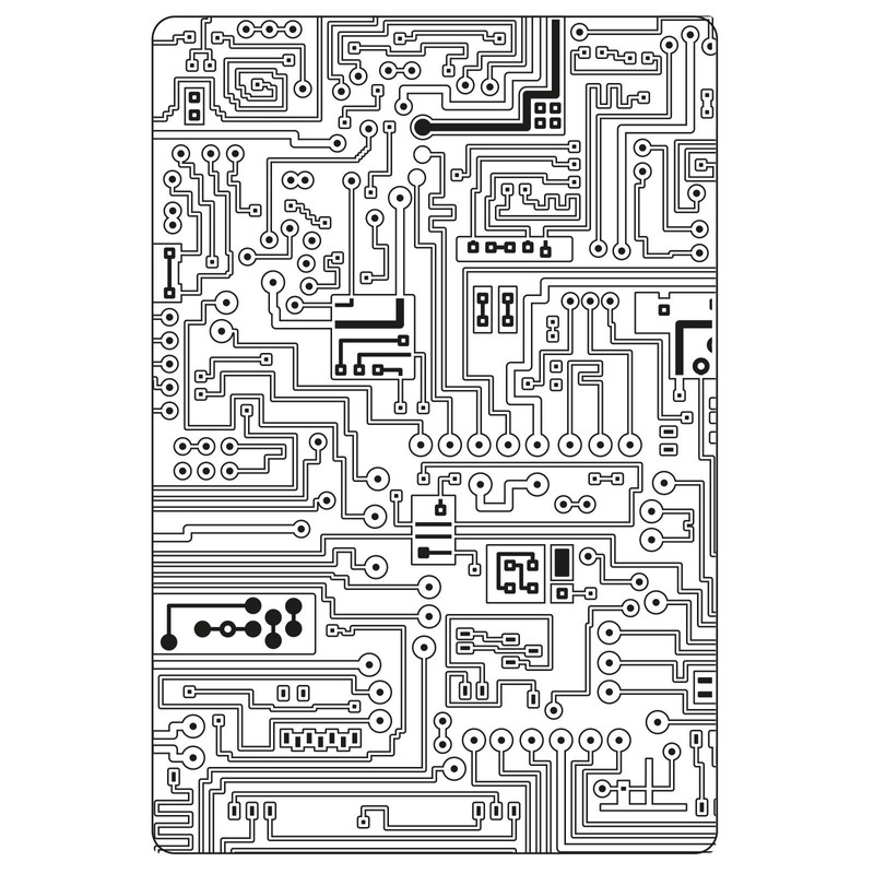 Sizzix Multi-Level Textured Impressions Embossing Folder Circuit by Tim Holtz,
