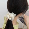 Wanchuan Gauze Atmosphere Pearl hair ties elastic no damage white