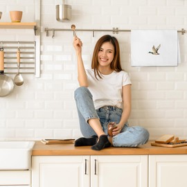 RYVJU Mallard Duck Kitchen Towels, Duck Lover Gifts Hand Towels for Bathroom Decor, Farmhouse Farm Animal Decorative Dish Towels Drying Cloth for Kitchen, 16x24 Inch