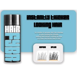 HairFybrCo Hair Building Fibers, Premium Quality Fibre Hair Powder Hair Fibres - Hair Loss Concealer for Men and Women - Bald Spots & Thinning Hair (Light Brown)