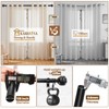 KAMANINA Curtain Rods for Windows 48 to 84 Inch, Black