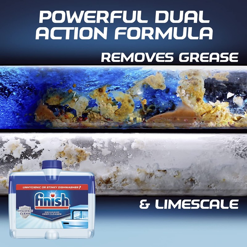 Finish Dual Action Dishwasher Cleaner: Fight Grease & Limescale, Fresh