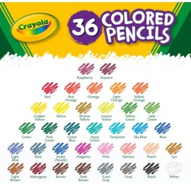 Crayola 68-4036 Presharpened Colored Pencils Set - Multicoloured, 36 Pieces