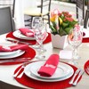 30 PCS Red Paper Placemats Round Place Mat Glitter Disposable